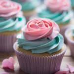 pink and blue cupcakes